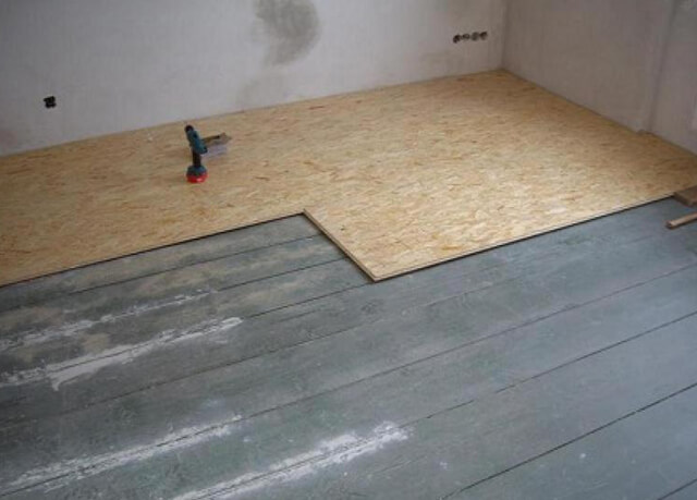 Выравнивание пола с помощью фанеры  Фанера для пола - монтаж и выравнивание
